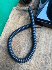 TeleMatrix Black Push Button Retro Wall Phone 290091