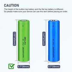 4 Pcs 2600mAh Batteries 3.7V Rechargeable Li-Ion Battery for Flashlight Torch