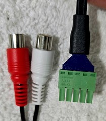 FEMALE RCA TO 5 Pin Phoenix/Terminal/Captive Block for Extron/AV Pro.(PACK OF 2)