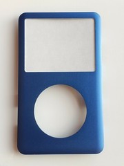 Ipod Classic 160gb BLUE faceplate / Front Cover /white clickwheel and backplate