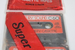 Century Sound C-60 cassette tape Los Angeles California U.S.A. 3 Pack