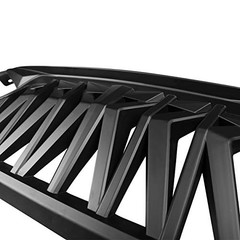 Front Grill Shark Grille Compatible with 2007-2018 Jeep Wrangler Matte Black