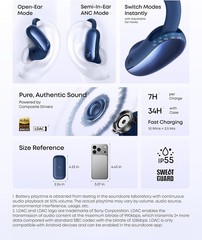 Soundcore AeroFit 2 Pro by Anker, Open-Ear Semi-in-Ear Active Noise Cancellation