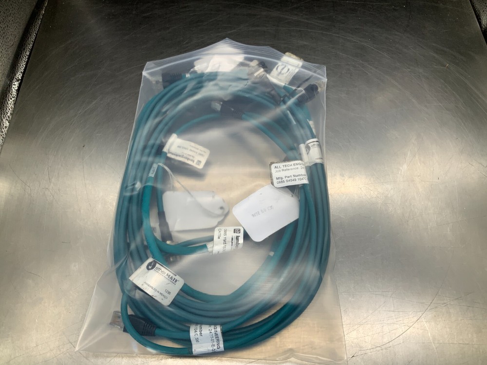 (5) All Tech Engineering 0985 S4549 104/C.5M, 5M, &1M Data Cables