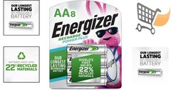Rechargeable AA Batteries 8 Pack Nimh Household Use Eco-Friendly Leak Proof