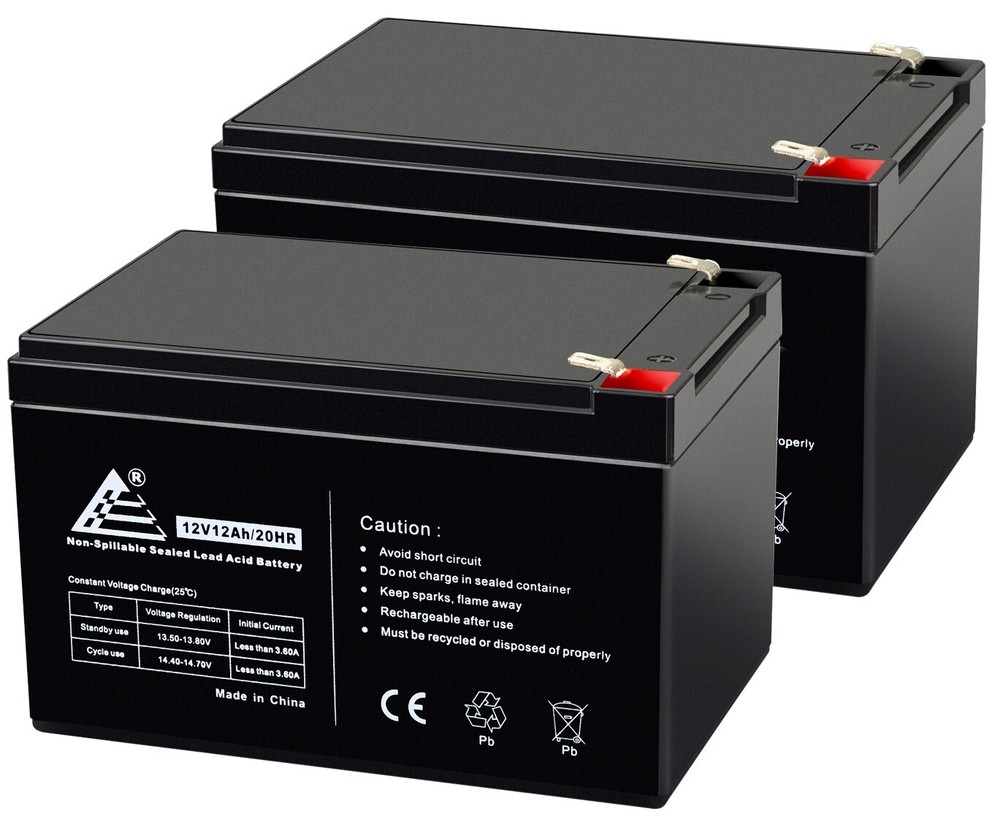 2 Pack: 12V 12Ah SLA Battery Replacement for ExpertPower EXP12120
