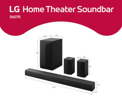 LG S60TR Home Theater Soundbar with Dolby Audio and Rear Speakers, 5.1 channel