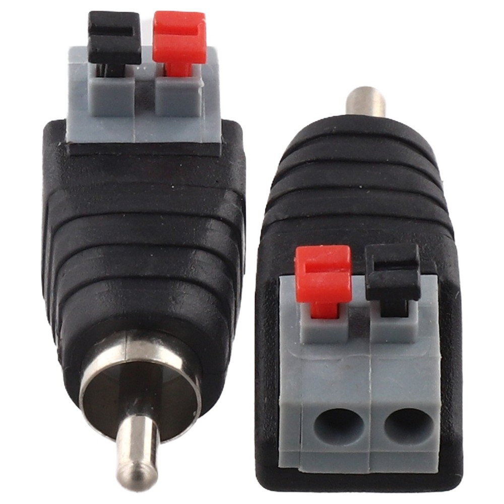 Easy to Use Speaker Wire AV Cable Adapter with Male Connector Set of for 2
