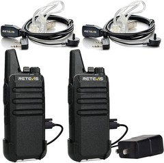 RT22 Walkie Talkies, Mini 2 Way Radio Rechargeable, VOX Handsfree, Portable, …