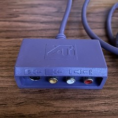ATI 8-Pin Mini Din TO 4 PIN S-Video 3 RCA Component Adapter Purple Cable
