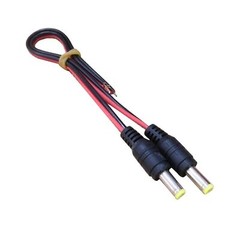 100/5PCS DC Power Pigtail Cable Plug 18AWG 2.1mm x 5.5mm Male Female Connectors