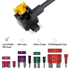 5 Pack 12V 20A Car Add Circuit Fuse Tap Adapter Mini Low Profile Blade Holder