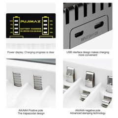 Universal USB Battery Charger 100st Charger AA AAA Rechargeable Batteries LOT