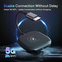 Kiuudre Wireless CarPlay Adapter, 2023 Upgrade Plug and Play Dongle Iphone