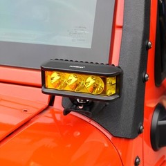 AUXBEAM 5″ LED Work Light Bar Spot Pods Fog Driving Amber Lamp for Jeep Ford 4″