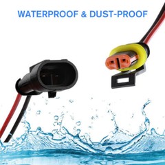 2/3/4/5/6 Way Car Waterproof Male Female 18AWG Wire Cable Connector Plug 2/4Sets