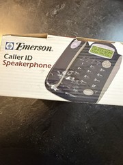 Emerson EM-2646BK – Black – Caller ID Speakerphone Corded Phone New Open Box