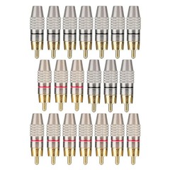 RCA Male Plug Solderless Gold Audio Adapter Speaker With Solderless Installation