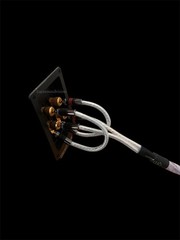 QED GENESIS Silver Spiral 4x Speaker Jumper Cable Terminated Qed Airloc Plugs