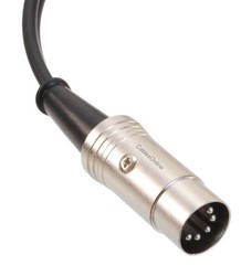 3ft 5-Pin DIN to 2-RCA Black Audio Cable, CablesOnline BO-203K