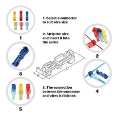240/60 T-Tap Quick Splice Scotch Lock Spade Wire Terminal Connectors Crimp Cable