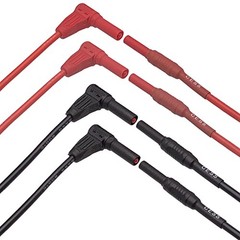 Right-Angle Banana Plug to Female Jack Meter Test Lead Extension – 4mm – Heavy