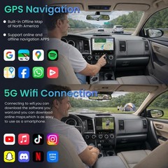 4GB RAM 64GB ROM for Toyota Tundra 2007-2013, Sequoia 2008-2018…