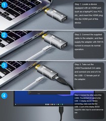 HDMI to USB C Adapter 4K 60Hz | Uni-Directional HDMI Source to Type-C Display…