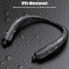 Bluetooth Neckband Wireless Earbuds Speaker Headset Stereo Earphones Retractable