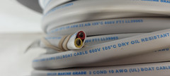 50 Feet Ancor Marine 10/2 AWG Gauge Flat Duplex Tinned Copper Boat Wire Cable RY