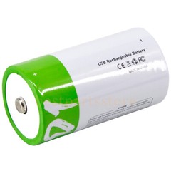 USB 12000mWh Rechargeable D Size Lithium ion Batteries LR20 1.5V with Cable Lot