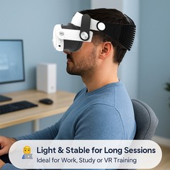 Breathable Lightweight Soft Gel Adjustable Headband Headset Strap For Quest 3/3S