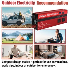 5000W Sine Wave Solar Converter 3000W Car Power Inverter DC 12V To AC 110V 4 USB
