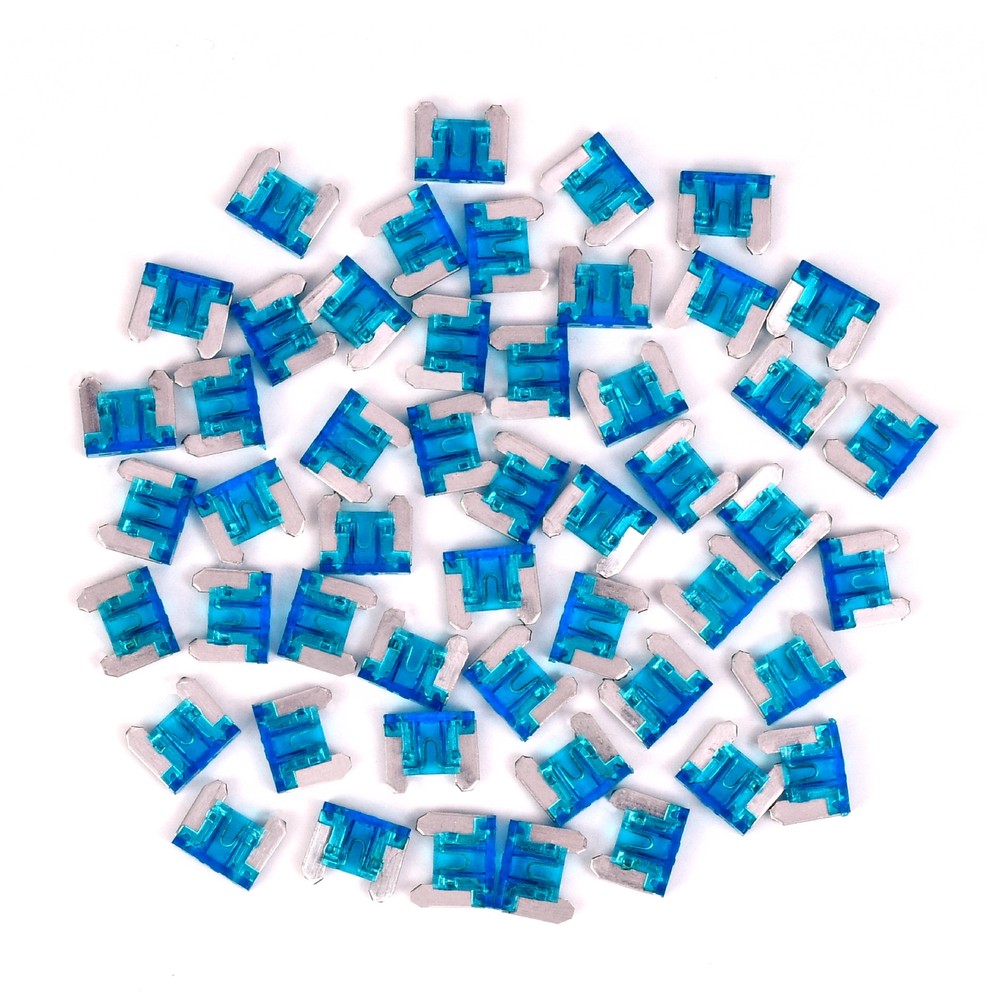 50pcs 15 A Amp ATM Low Profile Fuse Mini Micro Blade Circuit 2 Leg GM Car Audio