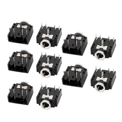 10 Pack 3.5mm Female Stereo Audio Socket Headphone Jack Connector 5Pin PCB Mount