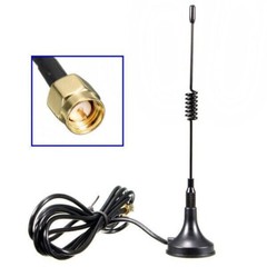 433 MHz 3dBi Gain Omni, 6 Inches Antenna w Magnetic Base 5ft Coax SMA 420 450MHz
