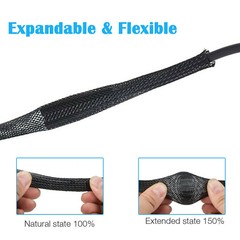 1/8″ 1/4″ 3/8″ 1/2″ 3/4″ Expandable Wire Cable Sleeving Sheathing Braided Loom