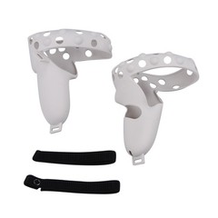 2Pcs Handle Grip Cover Silicone+Nylon Strap For Oculus Quest 2 VR Controller
