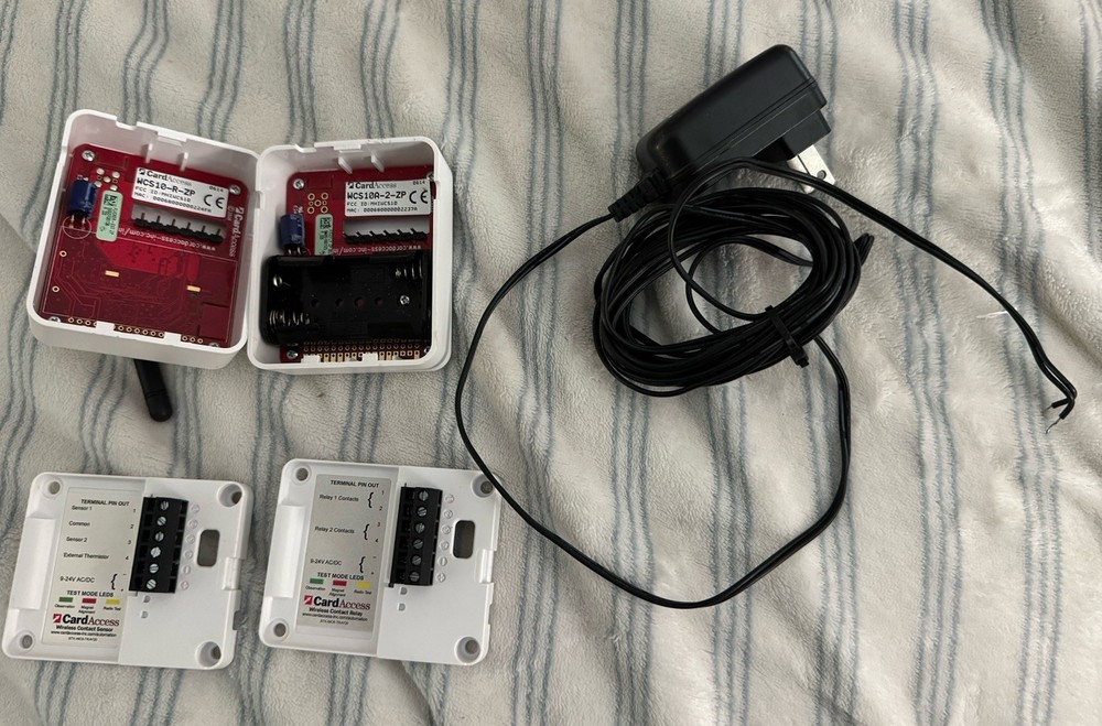 (Lot Of 2)Card Access Control4 WCS10-R-ZP & WCS10A-2-ZP Wireless Contact Relay