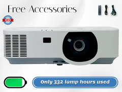 NEC P474W 3LCD Projector 20W Speaker 4700 Lumens 2160p – Only 332 Hours Used 💡