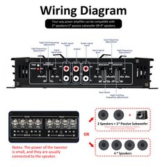 5800W Watt 4-Channel Car Truck Amplifier Stereo Audio Speaker Amp Device F4Q8
