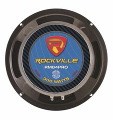 Rockville RM84PRO 8″ 4 Ohm SPL Competition Midrange Car Speaker, 108dB, 300w