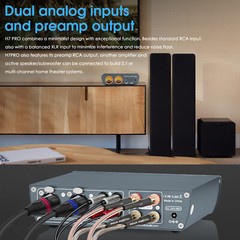 Douk Audio H7PRO HIFI 300W Digital Amplifier w/VU Meter TPA3255 Stereo Power Amp