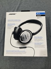 Bose QuietComfort 3 QC3 Noise Cancelling Headphones Black Silver 3.5mm