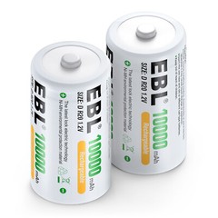 Lot D C Cell Size Rechargeable Batteries High Capacity NiMH /LCD Battery Charger