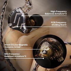 KZ ZS10 Pro 4BA+1DD 5 Driver In-Ear Hifi Metal Earphones With Detachable Cable