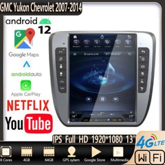 13″ Tesla Style Car Radio For Gmc Yukon Chevrolet 2007-2014 Gps Navigation Wifi