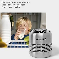 Refrigerator Deodorizer, Odor Eliminator,Last up to 10 Years Stainless Steel