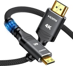 Mini HDMI to HDMI Cable 15FT, 4K 60Hz High Speed HDMI to Mini HDMI Cable Male…