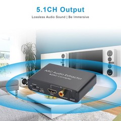 HDMI ARC Audio Extractor 192KHz DAC Converter SPDIF Optical Coaxial RCA 3.5mm